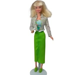 1998 Vintage Mattel Tree Trimming Barbie Fashion Doll Redress Cruisin Thru Cali